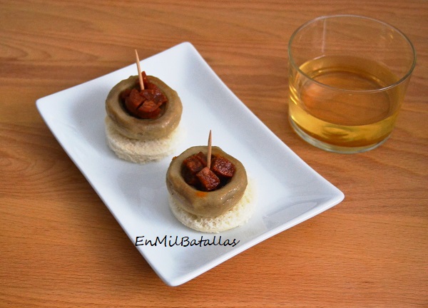 Champiñones rellenos de chorizo - En Mil Batallas