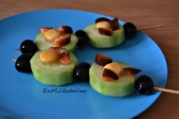 Banderillas de pepino con altramuces - En Mil Batallas