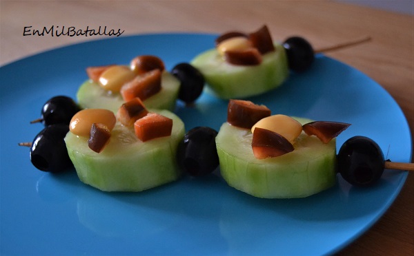 Banderillas de pepino con altramuces - En Mil Batallas