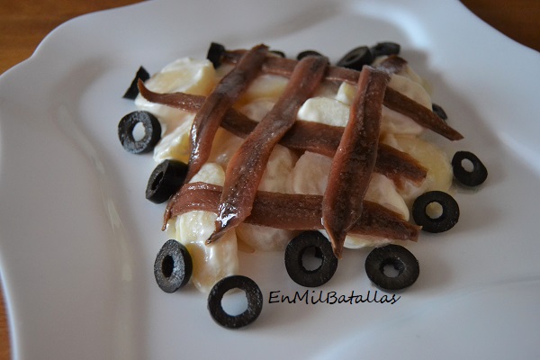 Ensalada de patatas con anchoas - En Mil Batallas