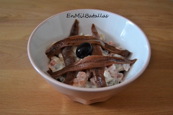 Ensaladilla con anchoas - En Mil Batallas