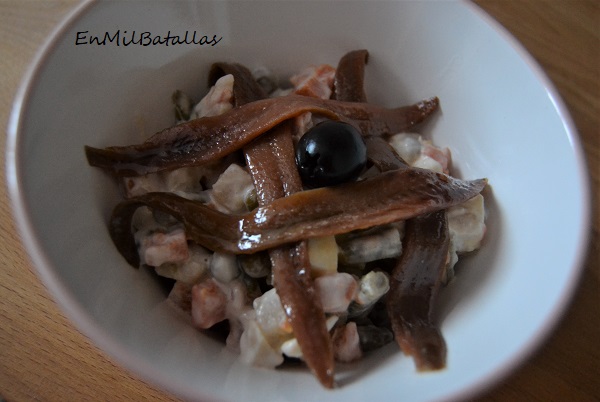 Ensaladilla con anchoas - En Mil Batallas