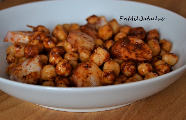 Garbanzos con pota a la gallega - En Mil Batallas