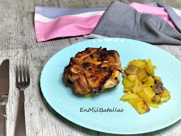 Pollo con adobo de limón y soja - En Mil Batallas